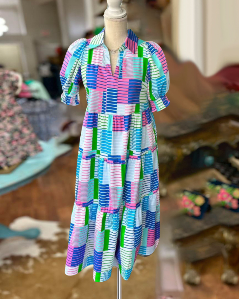 Fun Colorful Striped Dress