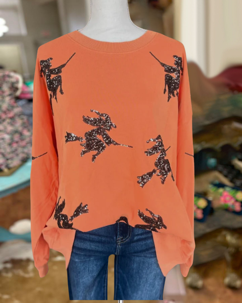 Witch Sequins Sweatshirt