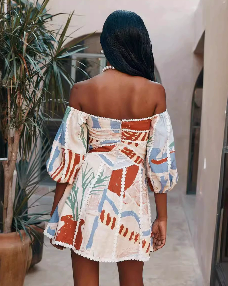 Unique Off-Shoulder Mini Dress