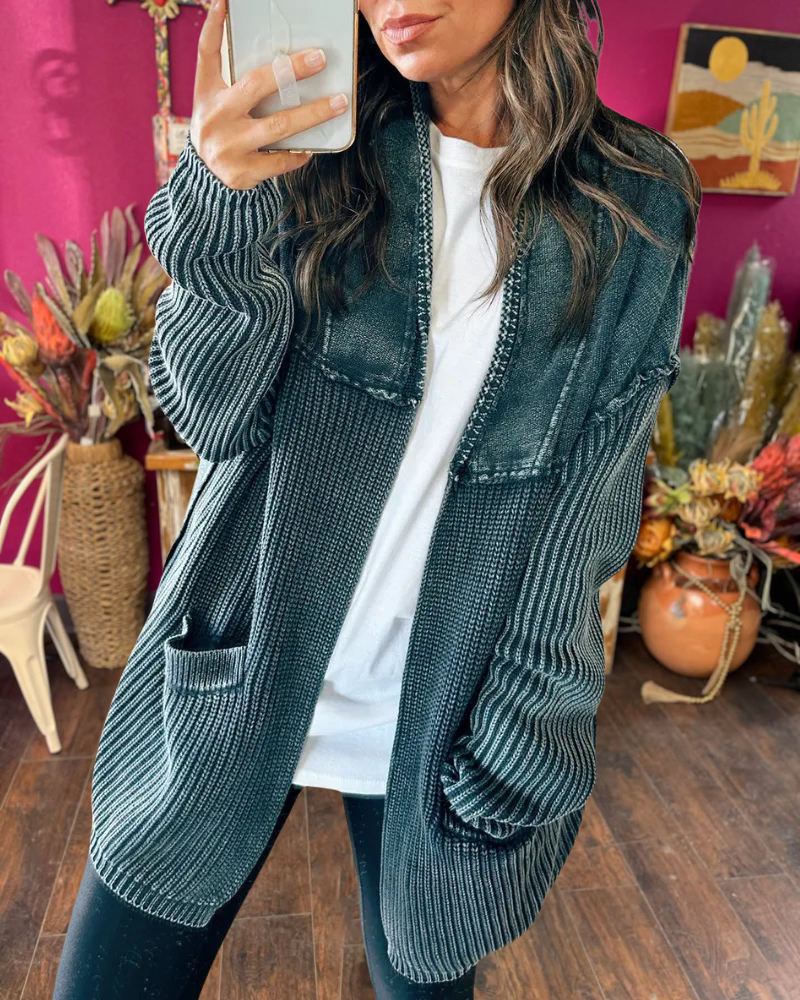 Mineral Washed Cardigan