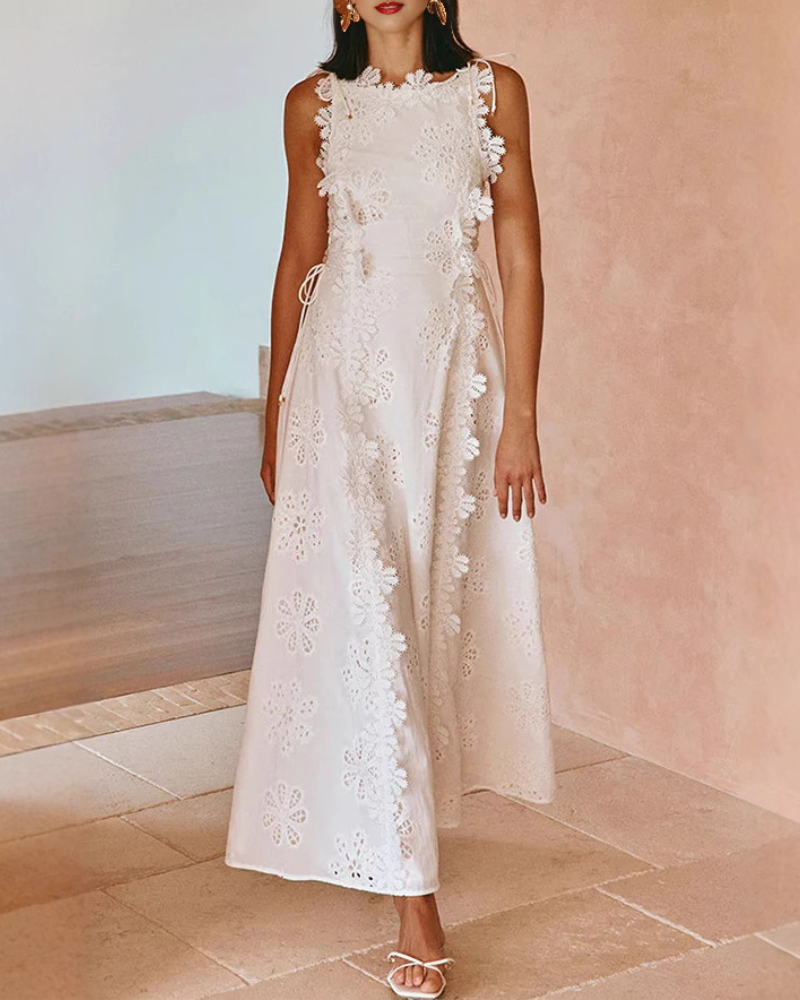 Floral Openwork Lace Dress