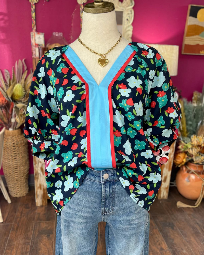 Glamour Floral Satin Top