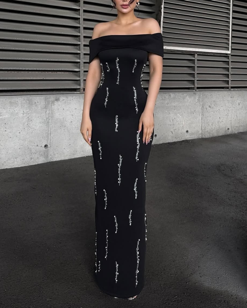 Tight Off Shoulder Maxi Dress