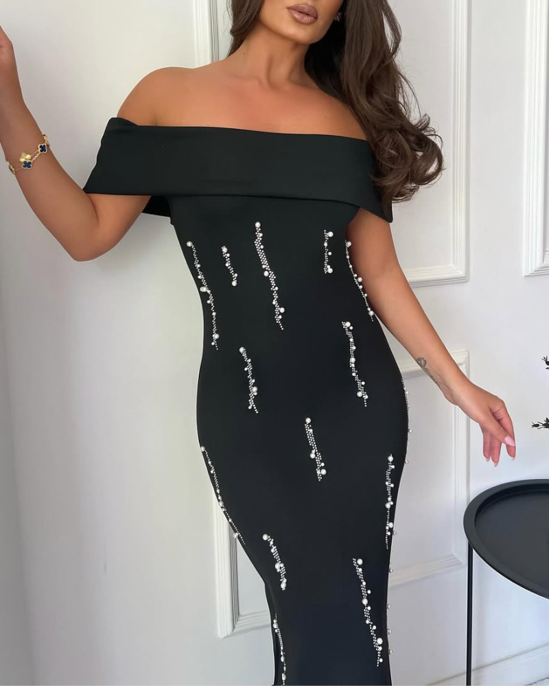 Tight Off Shoulder Maxi Dress