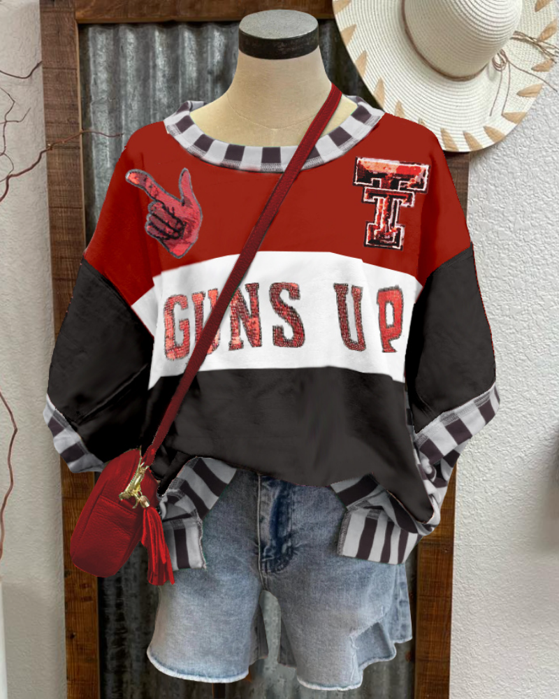 Texas Tech Guns Up Sequined T-Shirt
