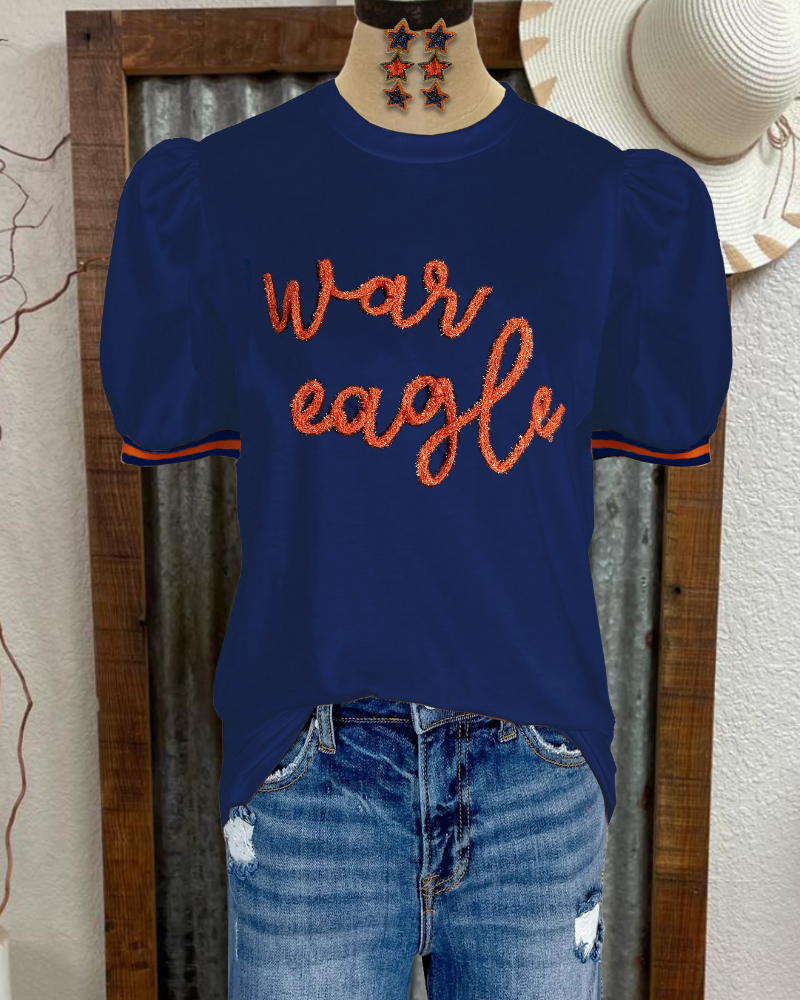 Auburn War Eagle Embroidered Tee