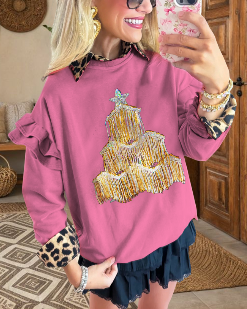 Star Tower Sequin Sweatshirt