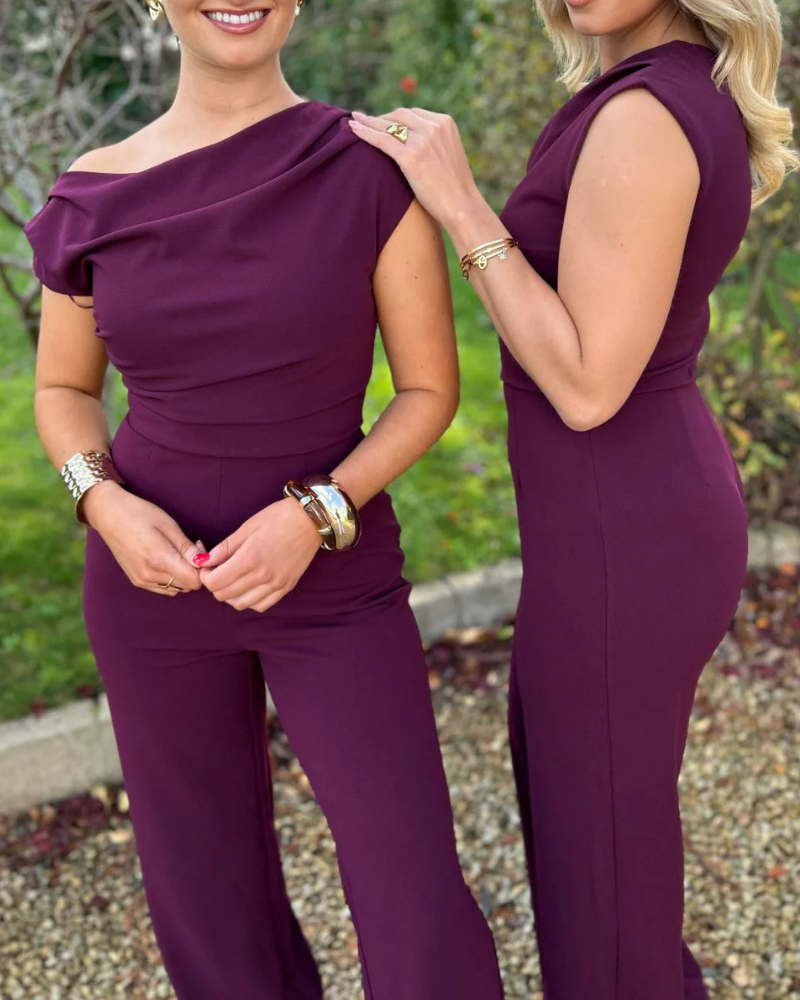 Stylish Off-Shoulder Wide-Leg Jumpsuit