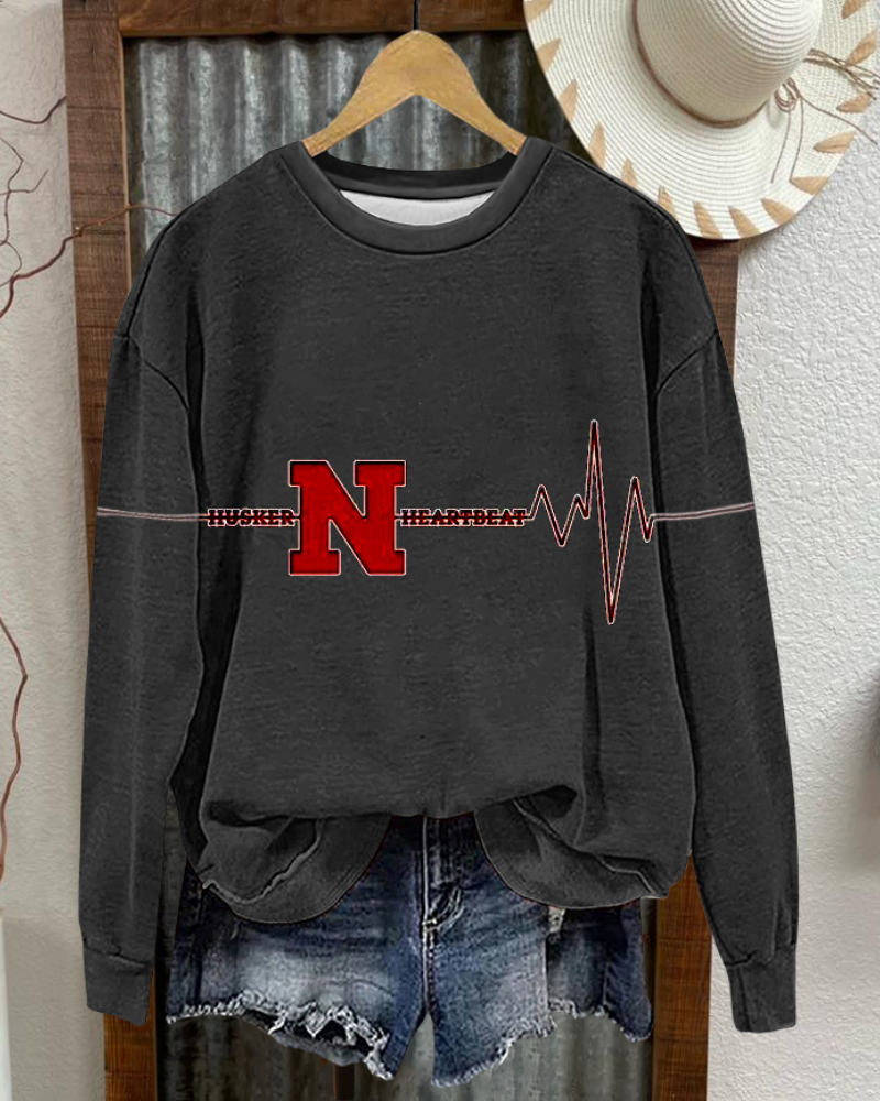 Nebraska Heartbeat Crewneck Sweatshirt