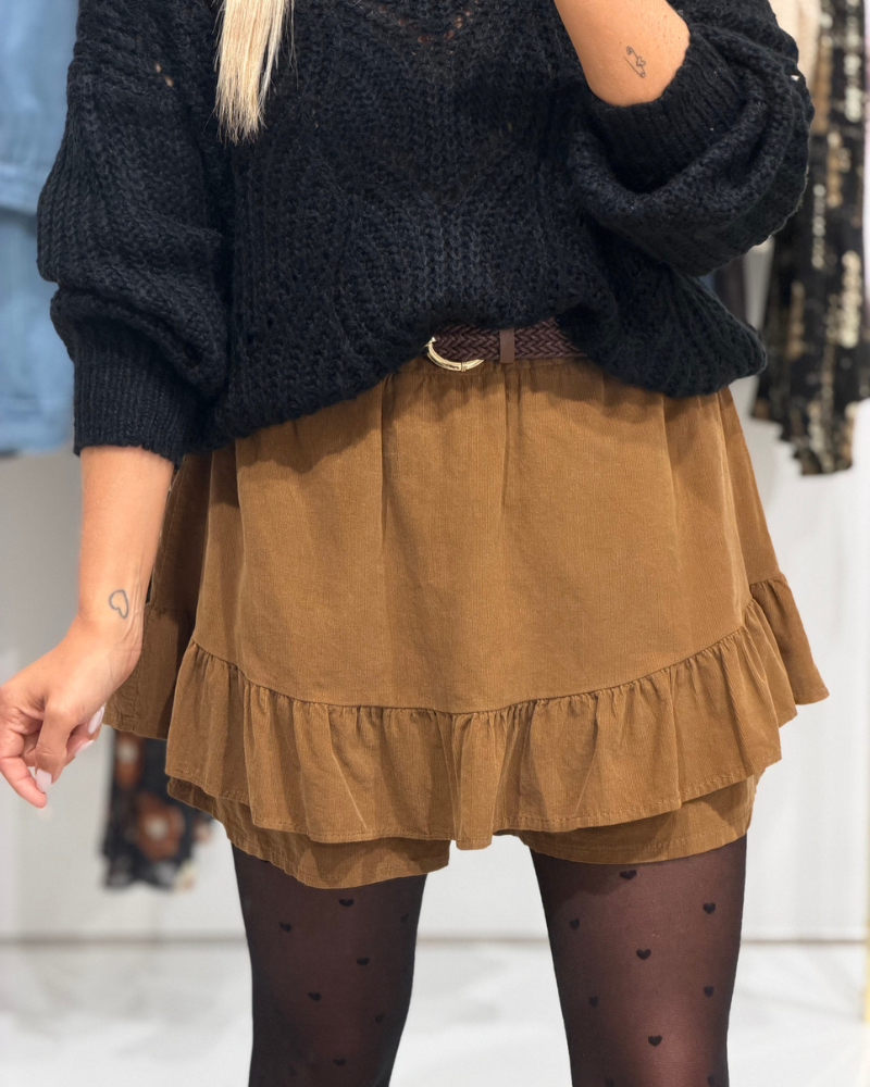 Stylish Ruffled Jupe Short