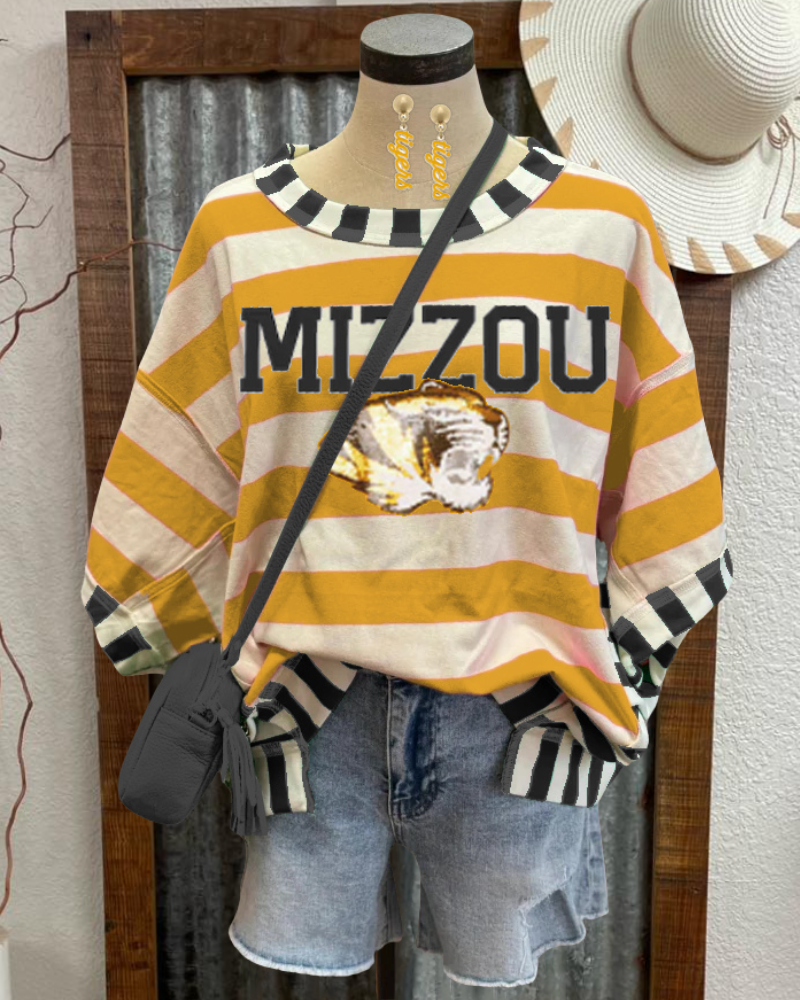 Mizzou Tigers Print Top