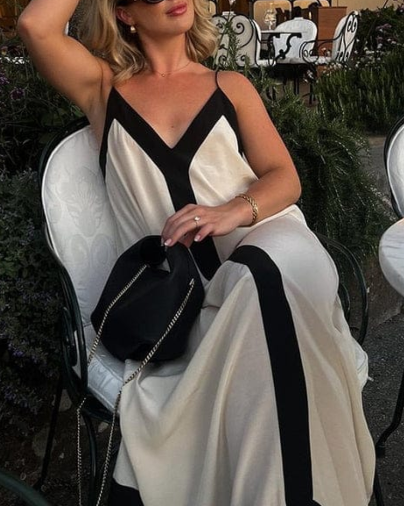 Minimalist V-neck Camisole Dress