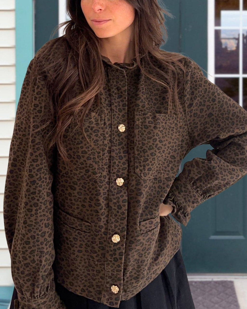 Stylish Leopard Print Jacket