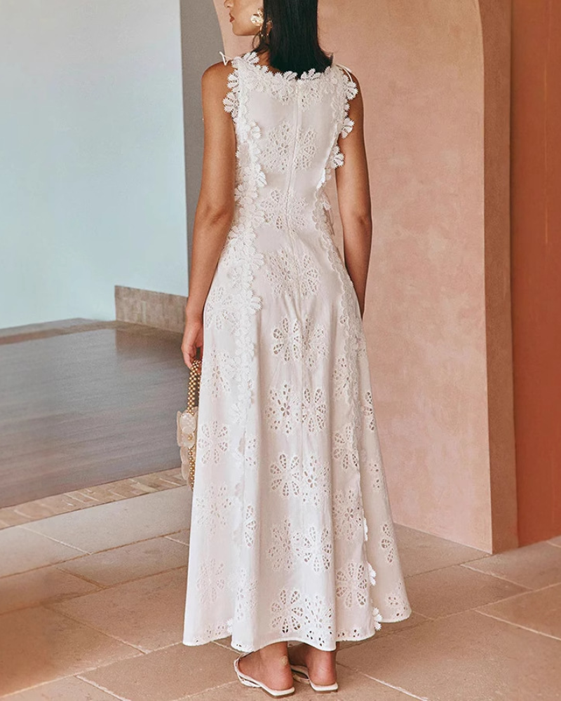 Floral Openwork Lace Dress