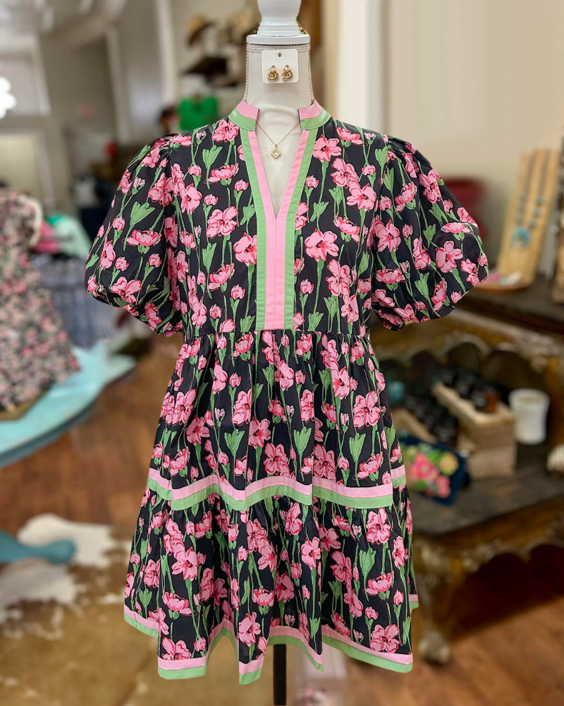 Charming Floral Tiered Dress