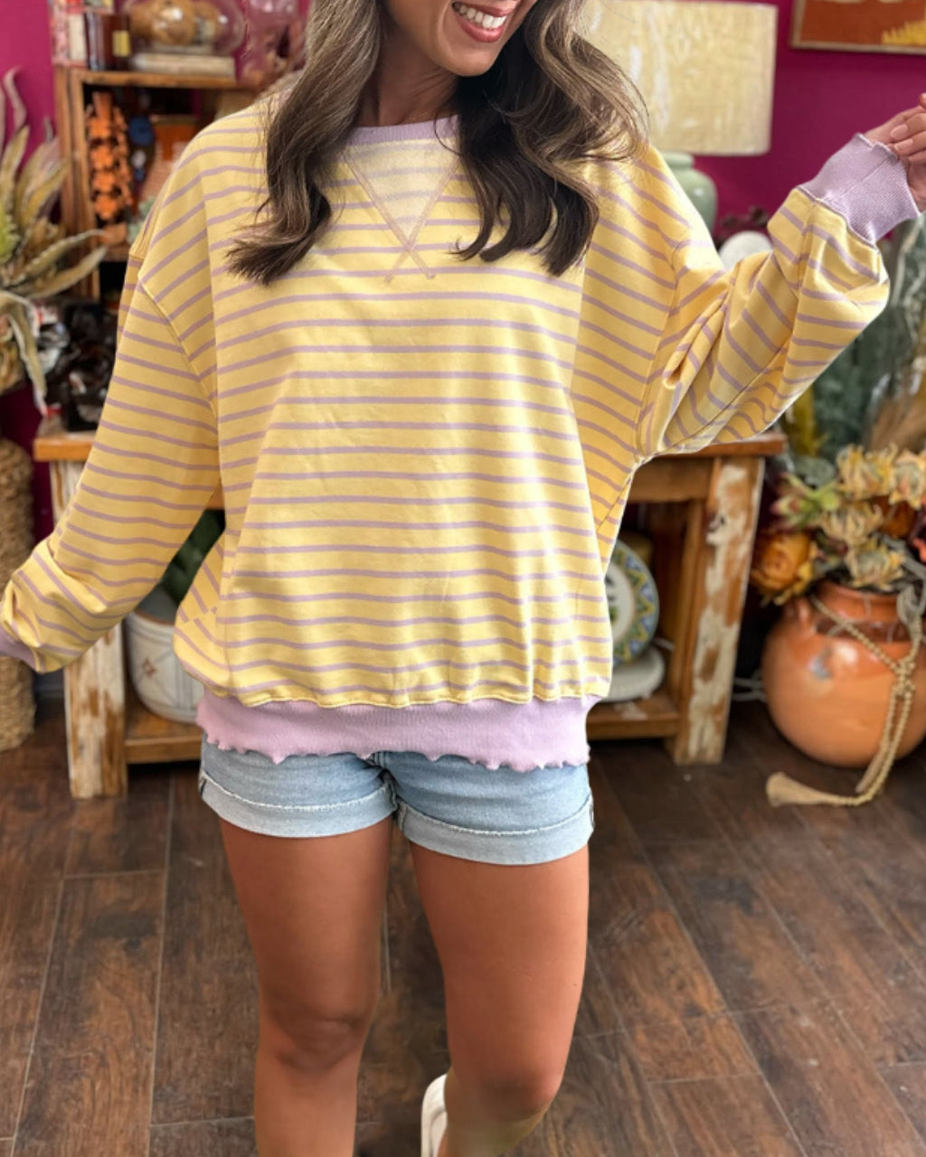 Striped Relax Vibe Sweatshirt