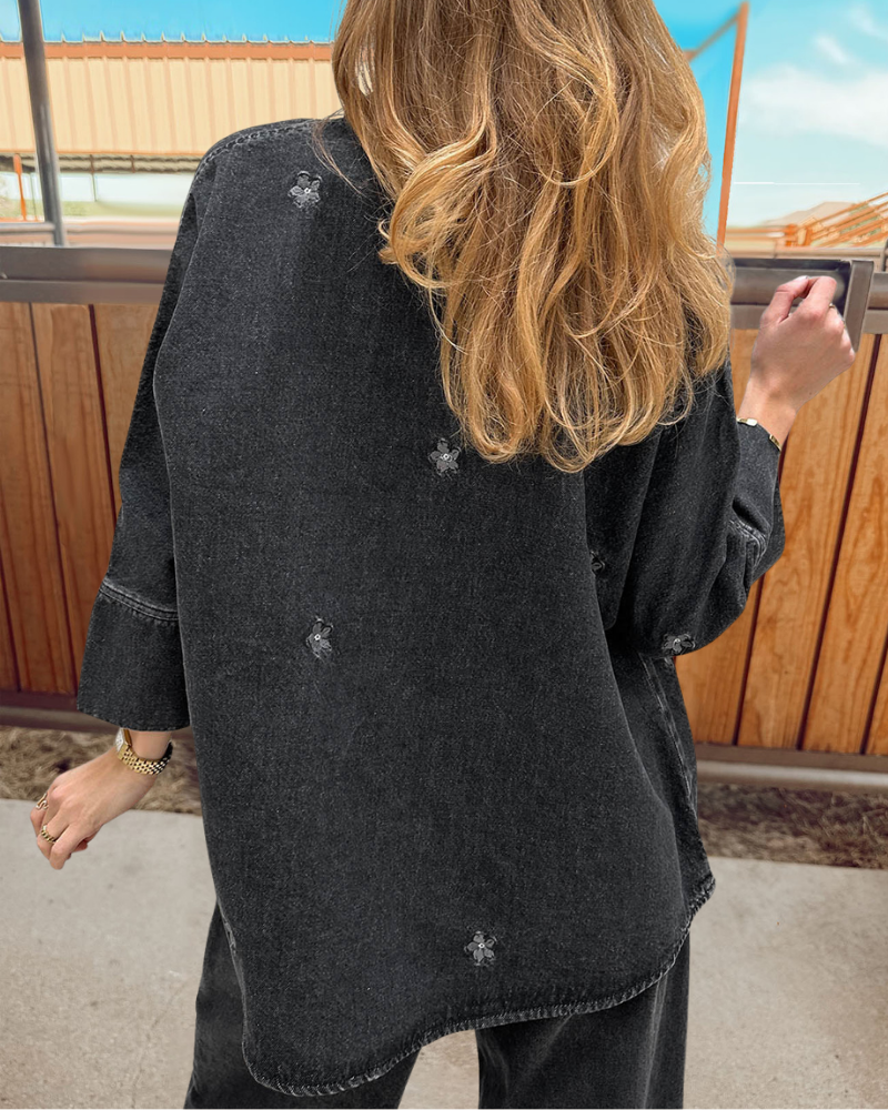 Chic Floral Embroidered Jacket