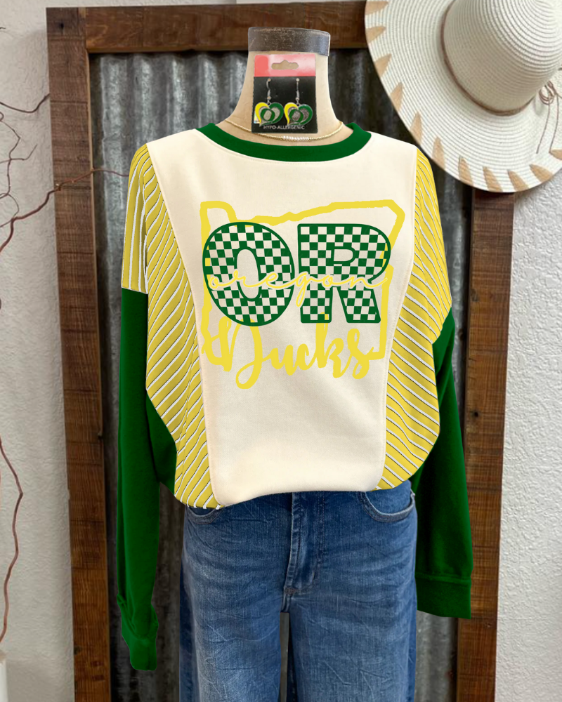 Oregon Ducks Print Top