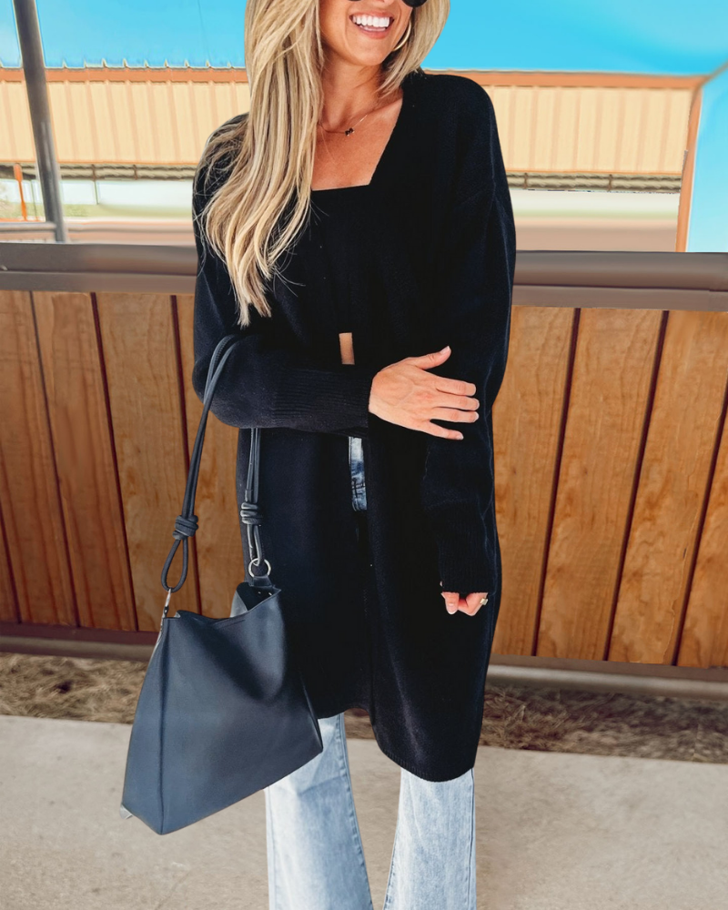 Fun Embroidered Skull Long Cardigan