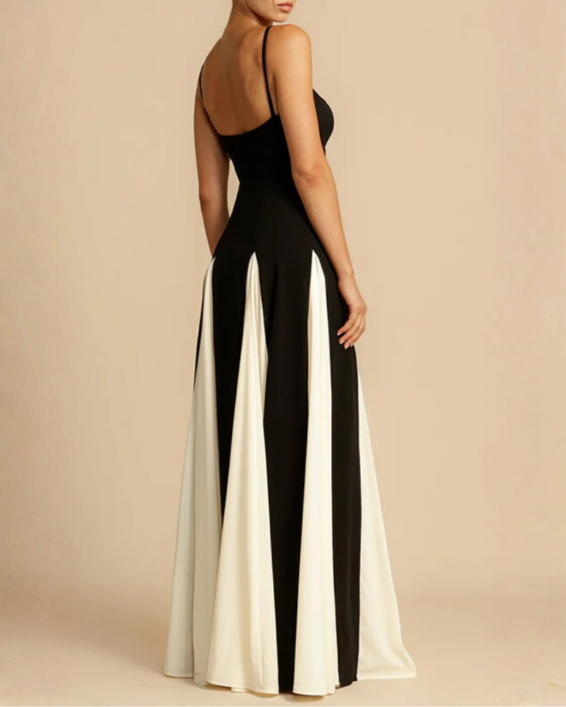Elegant Pleated Camisole Maxi Dress