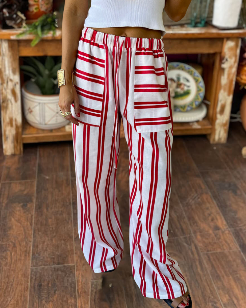 Unique Design Striped Pants