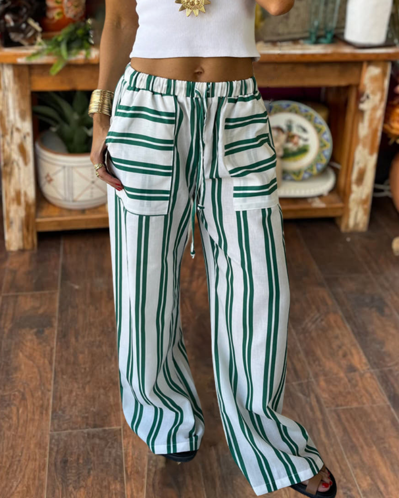 Unique Design Striped Pants
