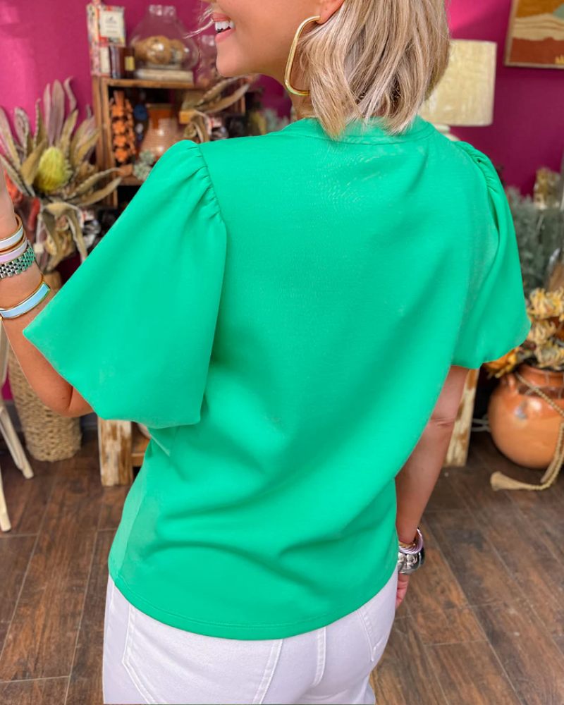 Uniquely Styled Crewneck Top