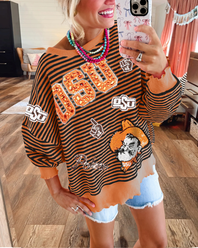 Oklahoma State Cowboys Sequin Sweatshirt