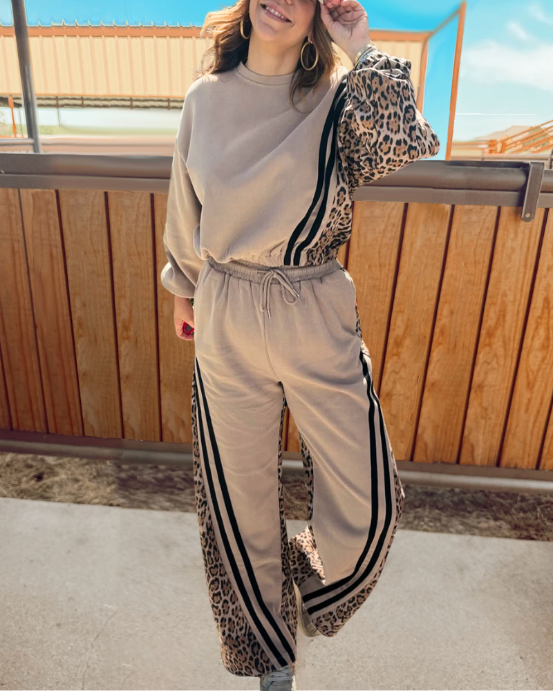 Unique Leopard Print Sports Set