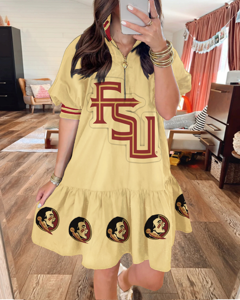 FSU Seminoles Half-Zip Dress