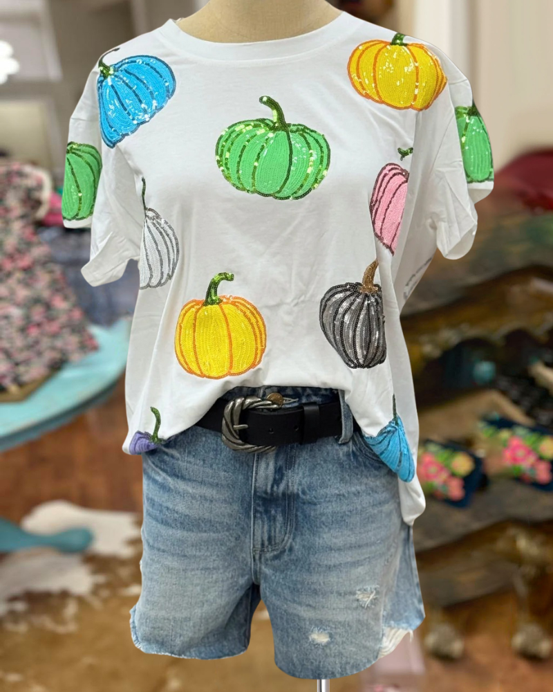 Sparkly Pumpkin Party Tee