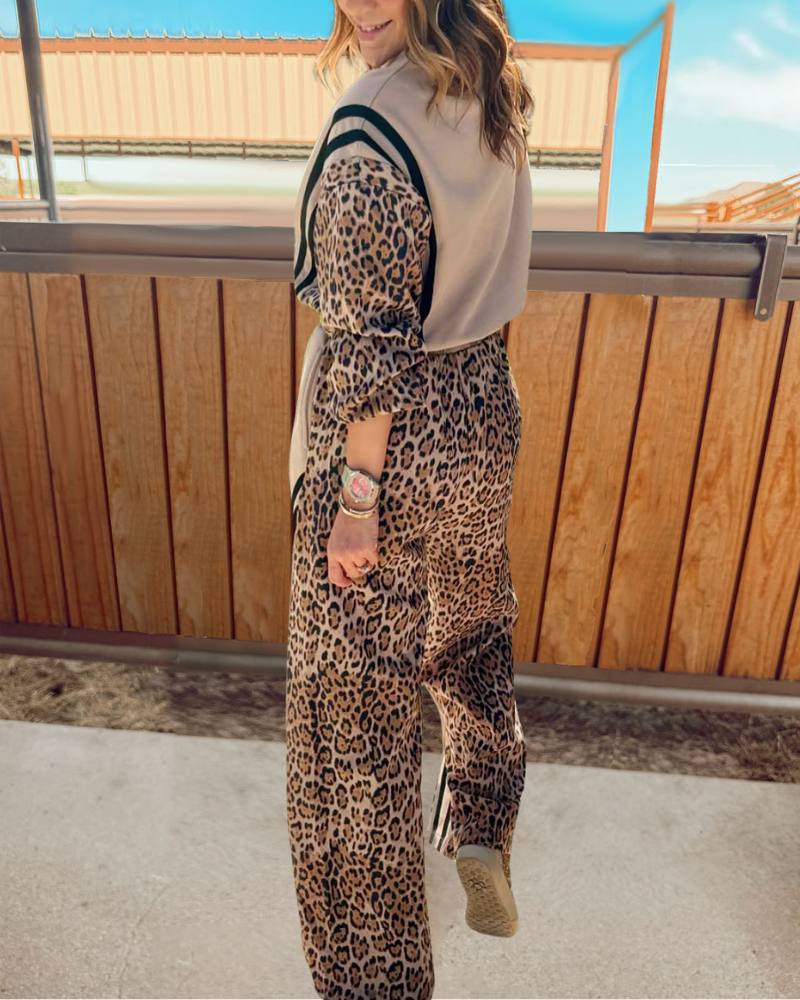 Unique Leopard Print Sports Set