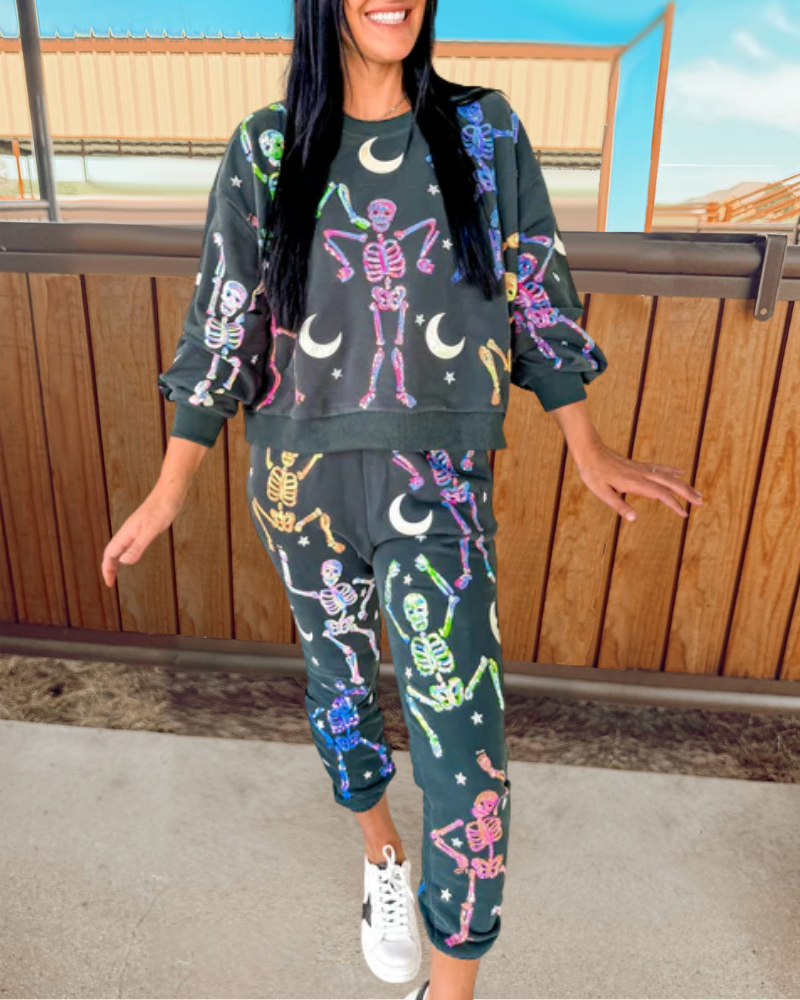 Dancing Skeleton Print Set