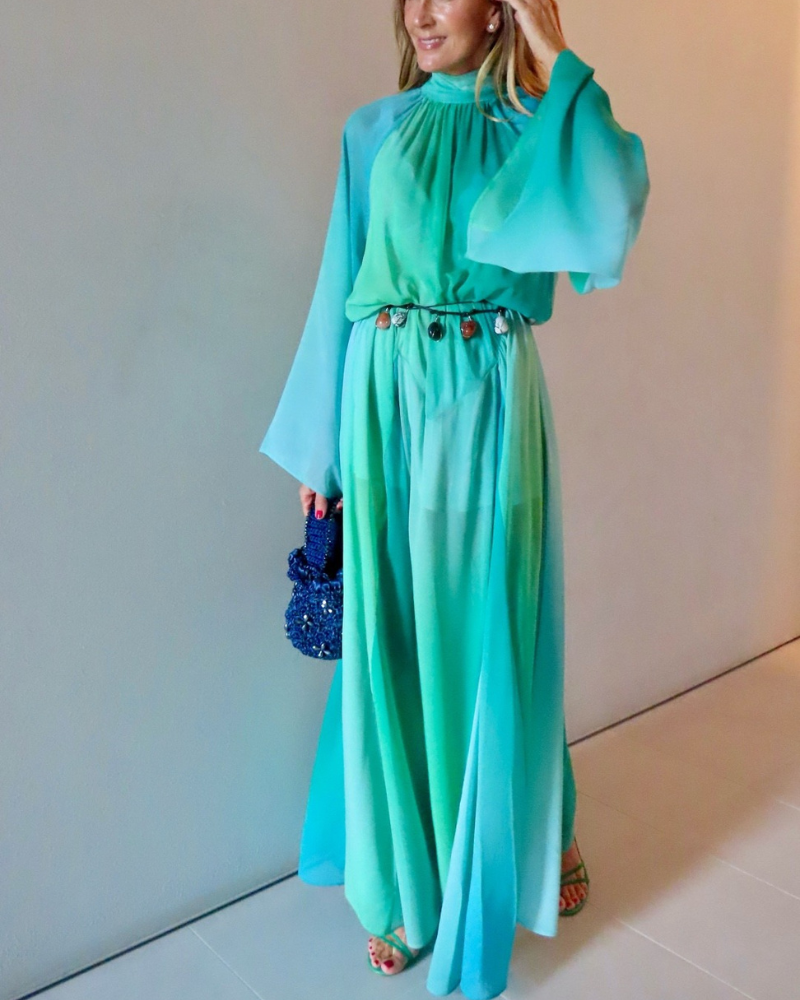 Minimalist High Neck Maxi Dress