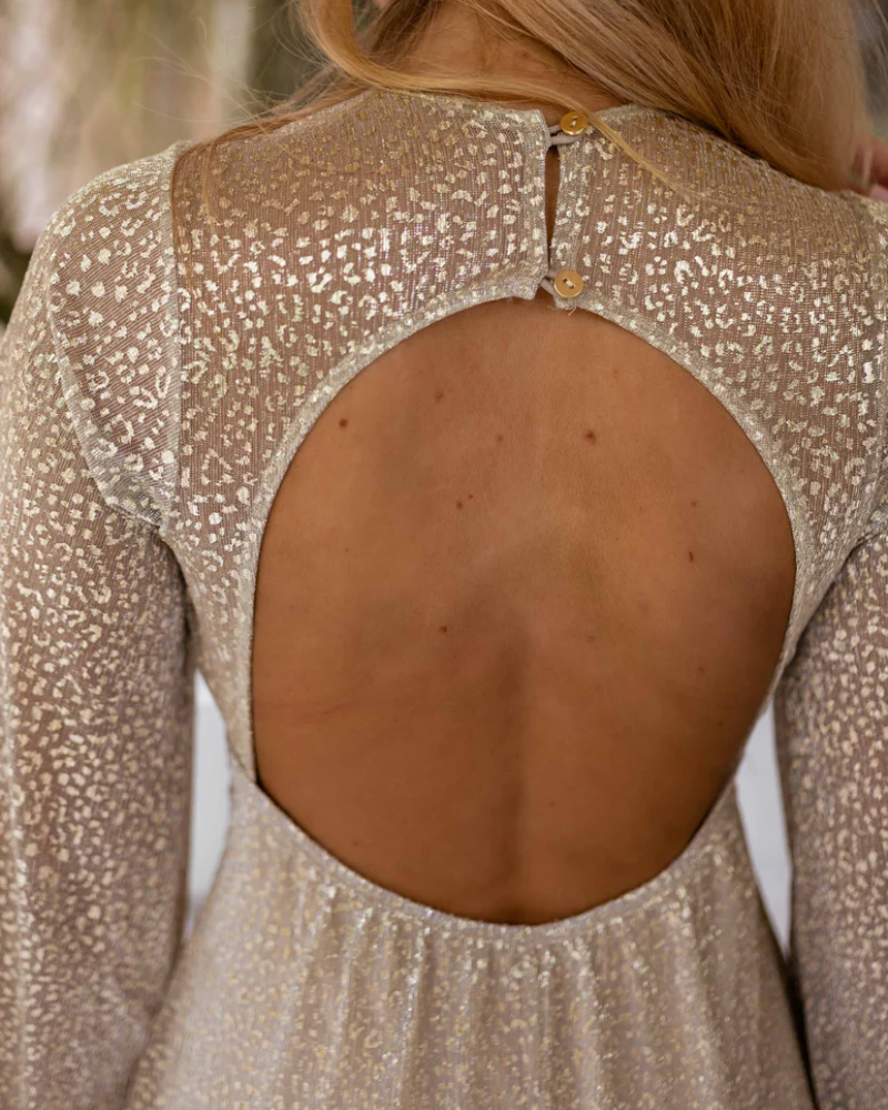 Chic Backless V-Neck Maxi Dress