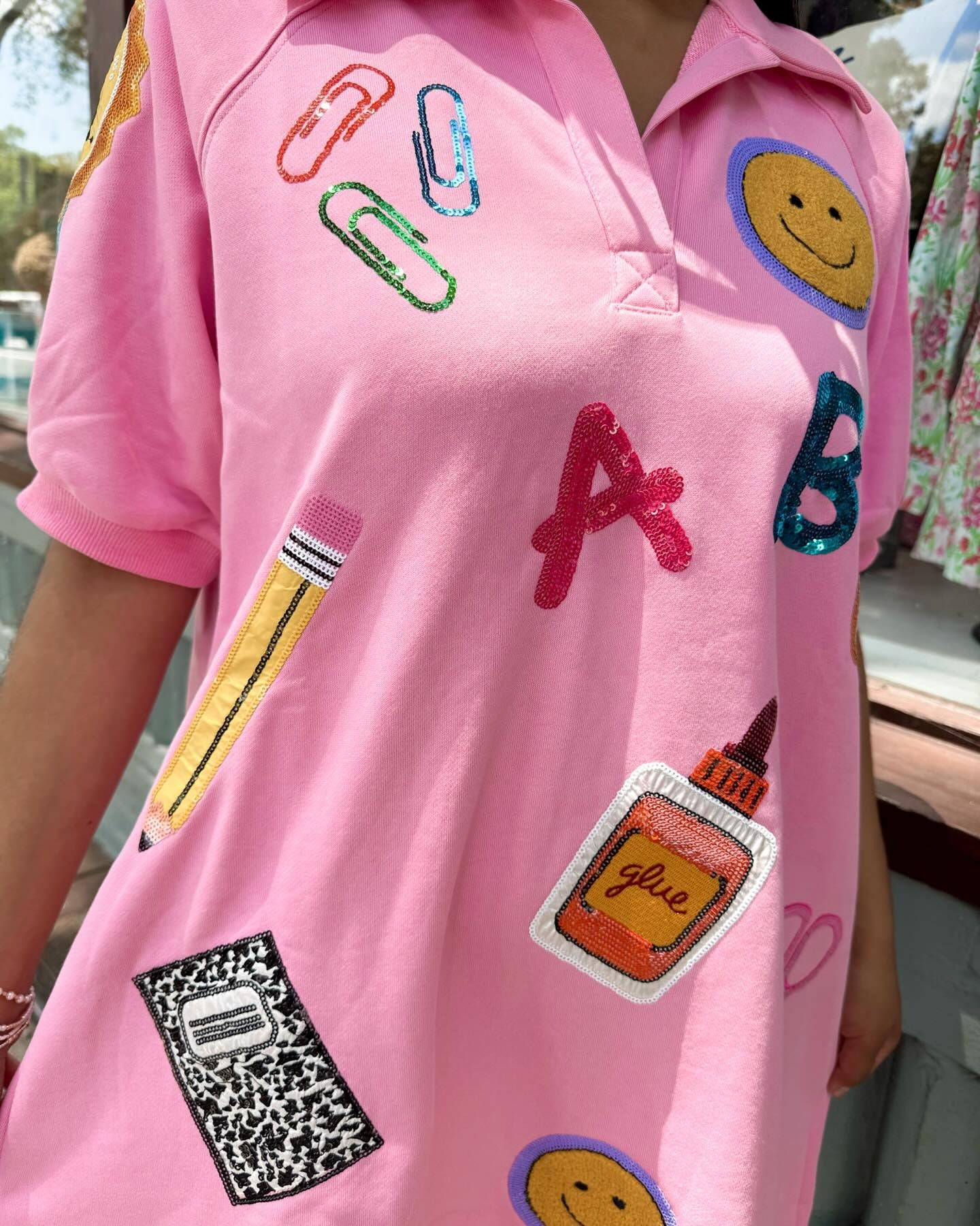 Playful School Mixed Pattern Dress