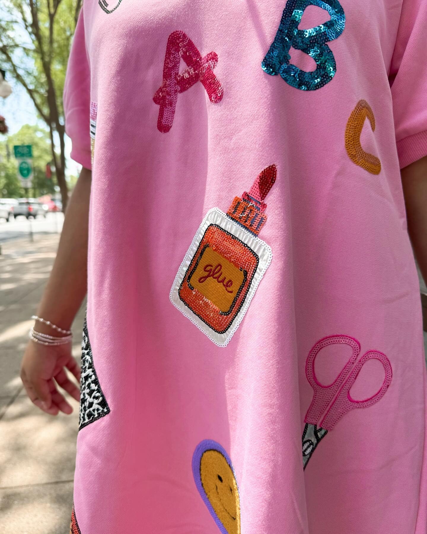 Playful School Mixed Pattern Dress