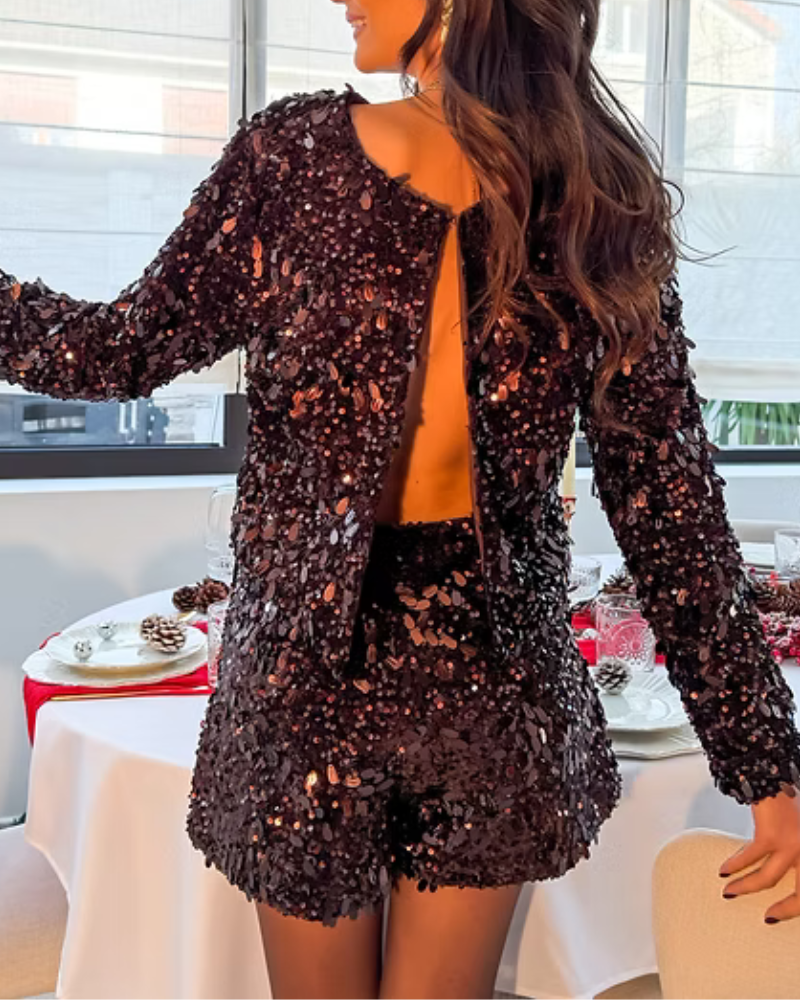 Unique Sequined Short Pants