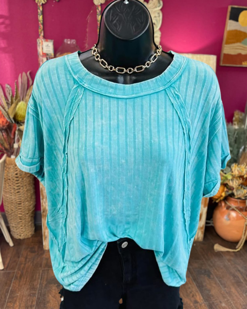 Unique Striped Crewneck Top