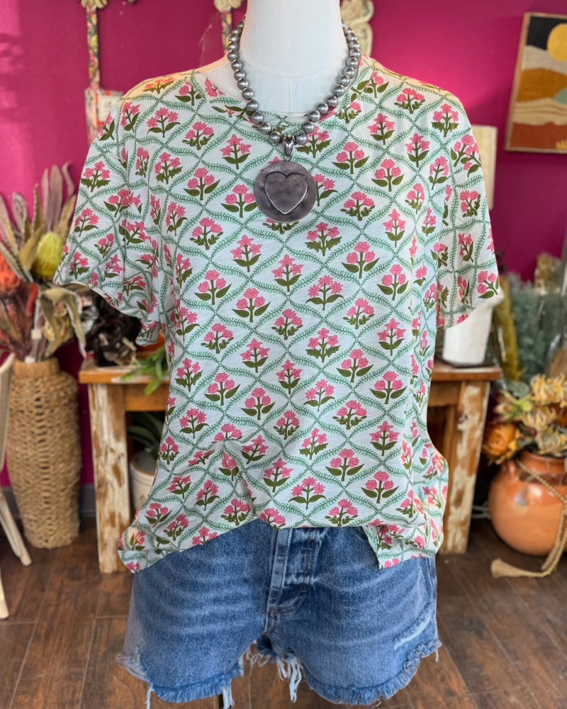 Chic Plaid Floral Top