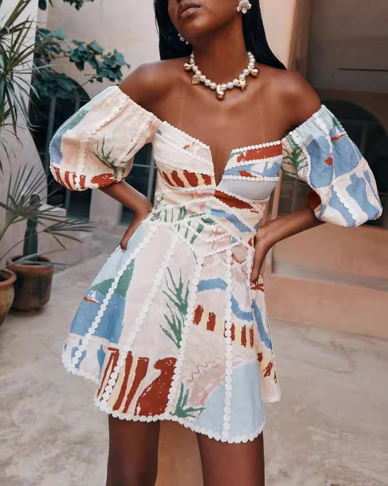 Unique Off-Shoulder Mini Dress