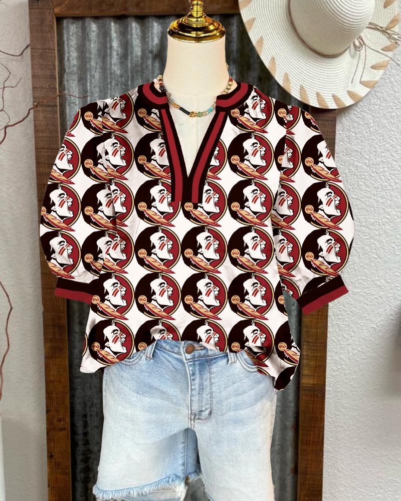 FSU Seminoles Logo Satin Top