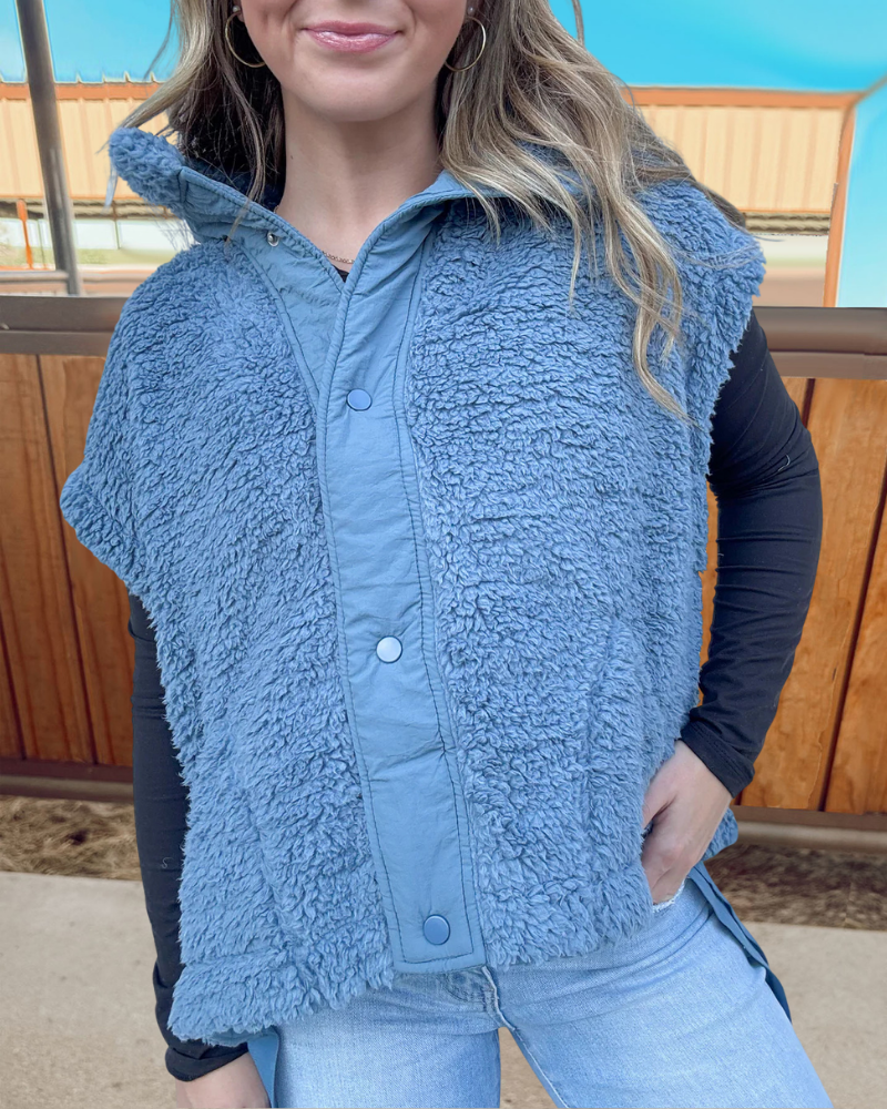 Playful Button Front Vest