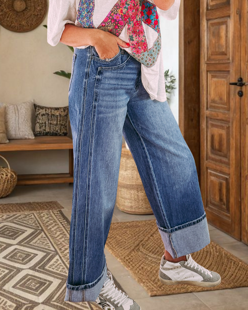 Vintage Washed Denim Jeans