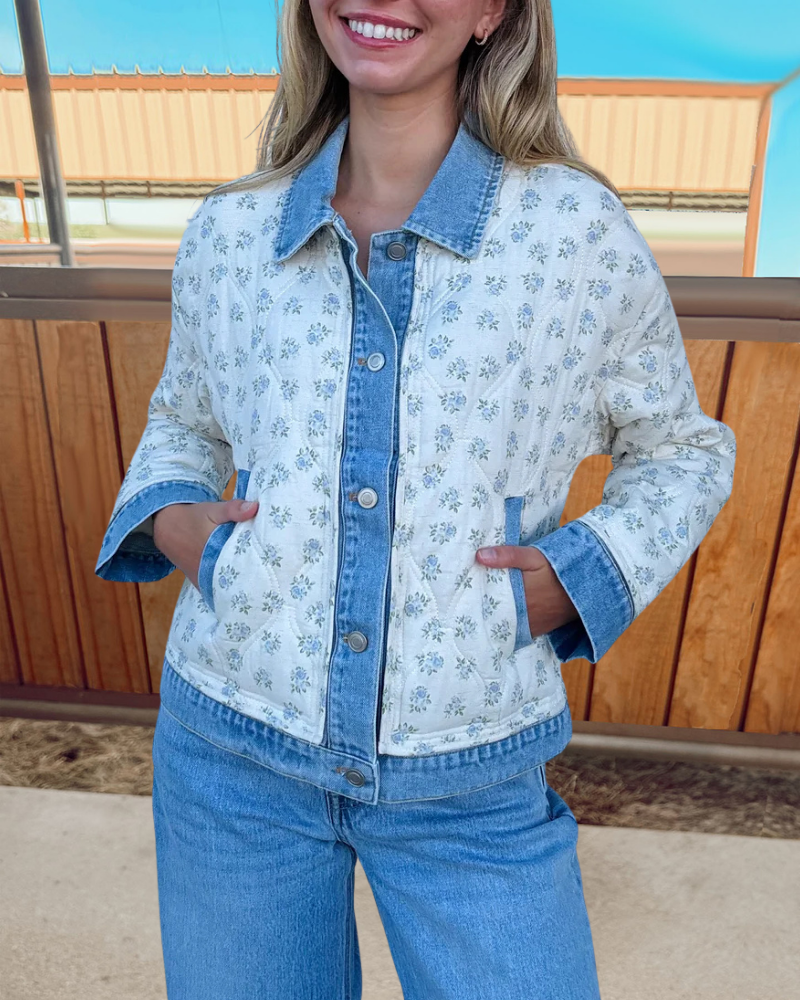 Fun Quilted Floral Jacket
