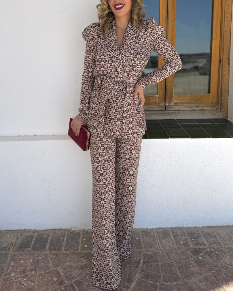 Trendy Minimalist V-Neck Set