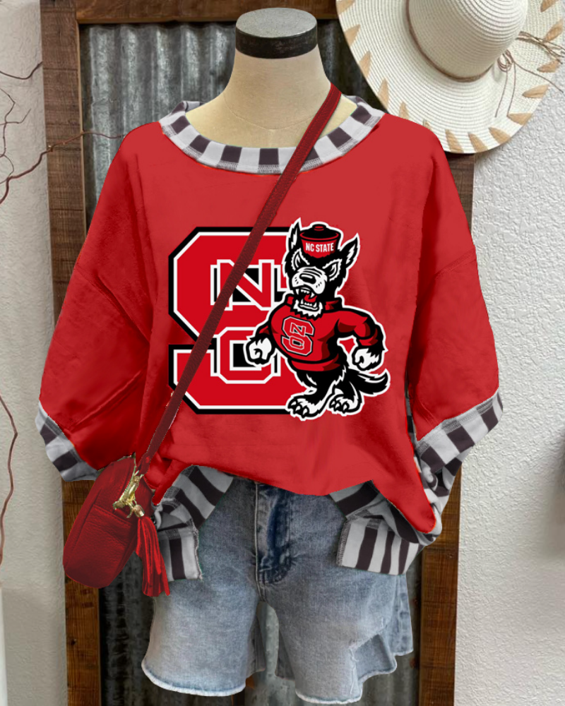 NC State Striped Trim T-shirt