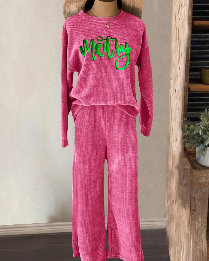 Merry Christmas Crew Neck Set