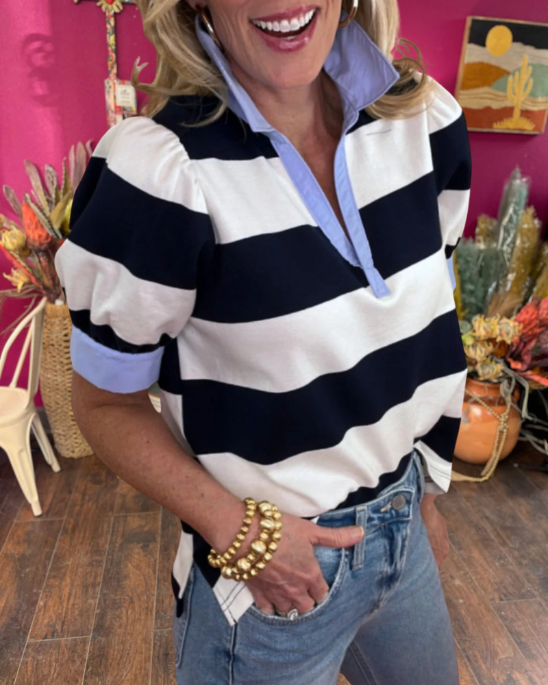Bold Stripe Statement Top