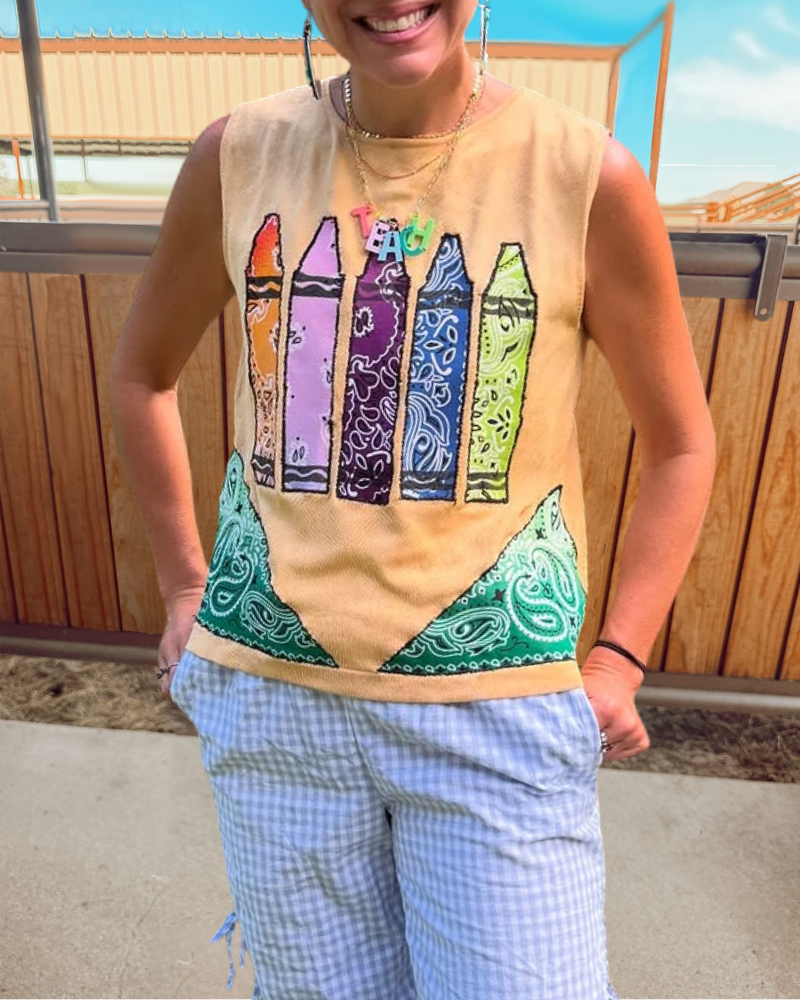 Art Paisley Paintbrush Vest